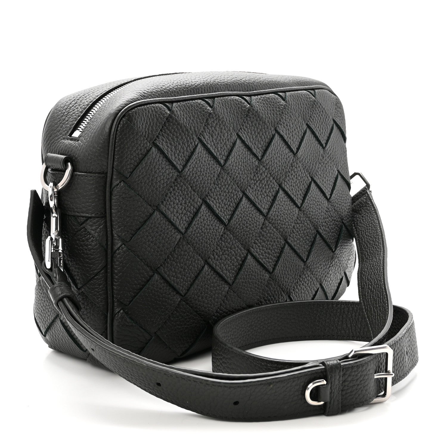Bottega Veneta Grained Calfskin Intrecciato Medium Camera Bag Dark Green 3 of 9