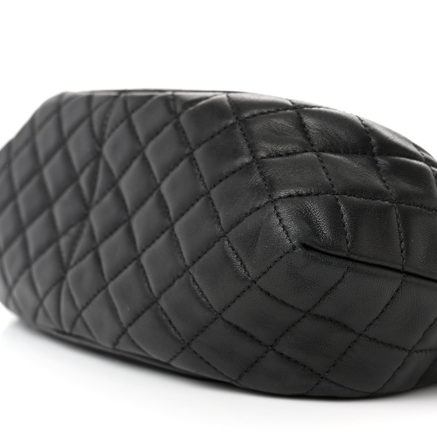 Chanel Lambskin Patent Classic Twist Crescent Flap Bag Black 10 of 11