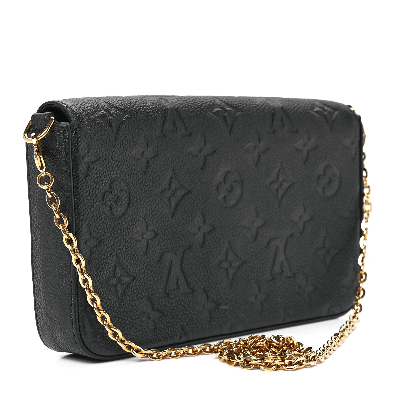 Louis Vuitton Empreinte Pochette Felicie Chain Wallet Black 4 of 14