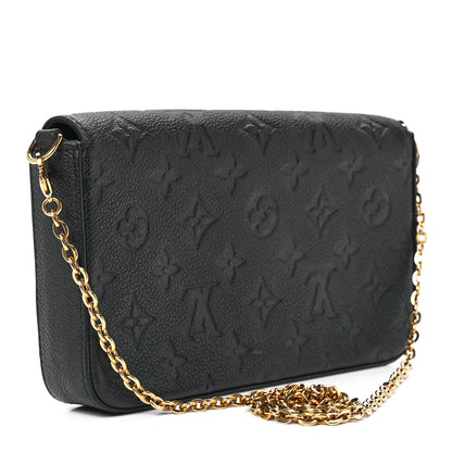 Louis Vuitton Empreinte Pochette Felicie Chain Wallet Black 4 of 14