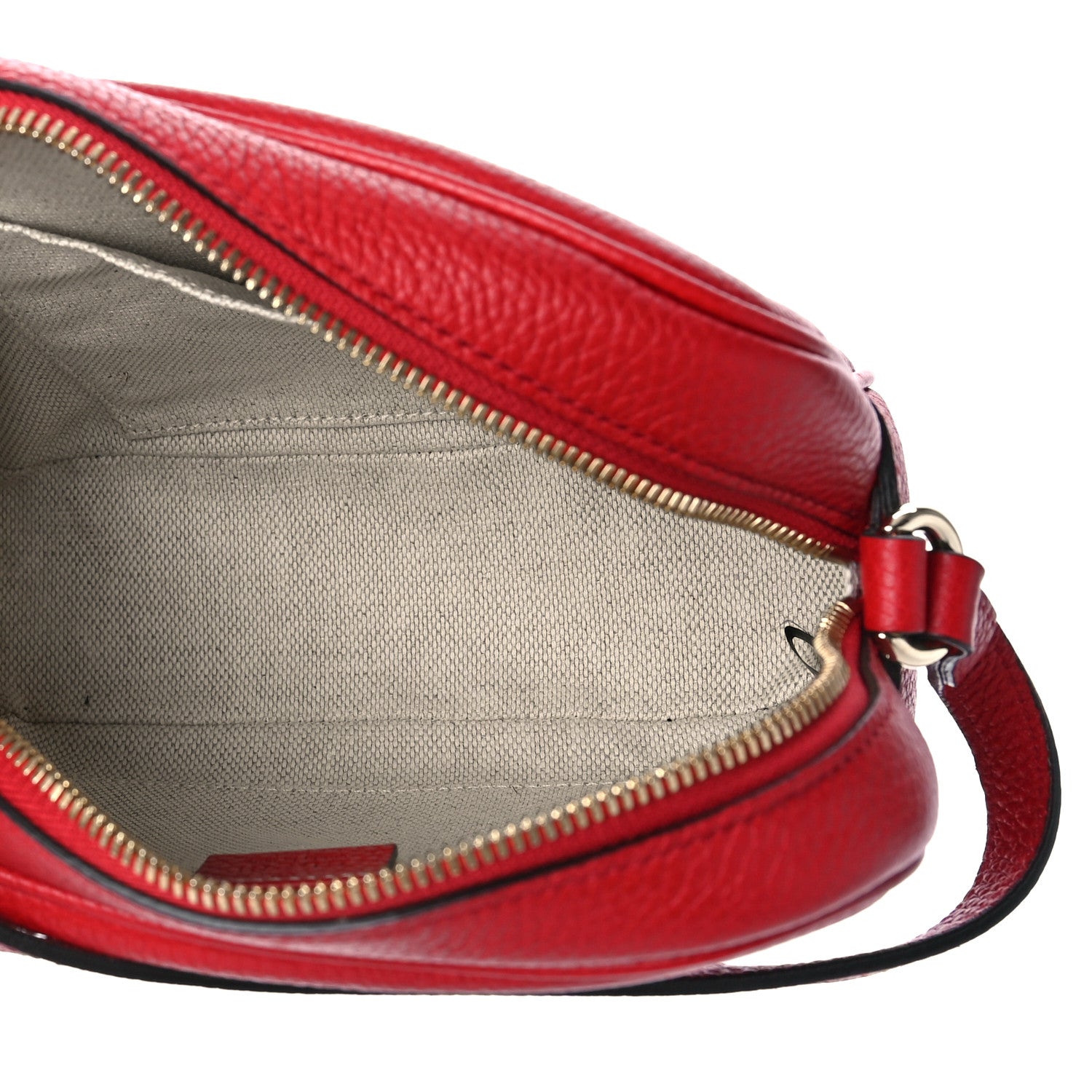Gucci Pebbled Calfskin Small Soho Disco Bag Tabasco Red 5 of 10