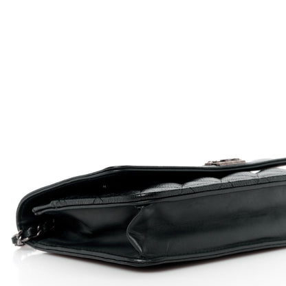 Chanel Grained Calfskin Quilted Boy Wallet On Chain WOC Black 11 of 14