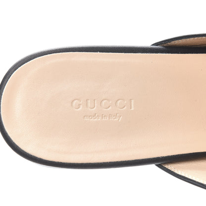 Gucci Calfskin Crystal Tiger Embroidered Princetown Slippers 41 Black 8 of 10