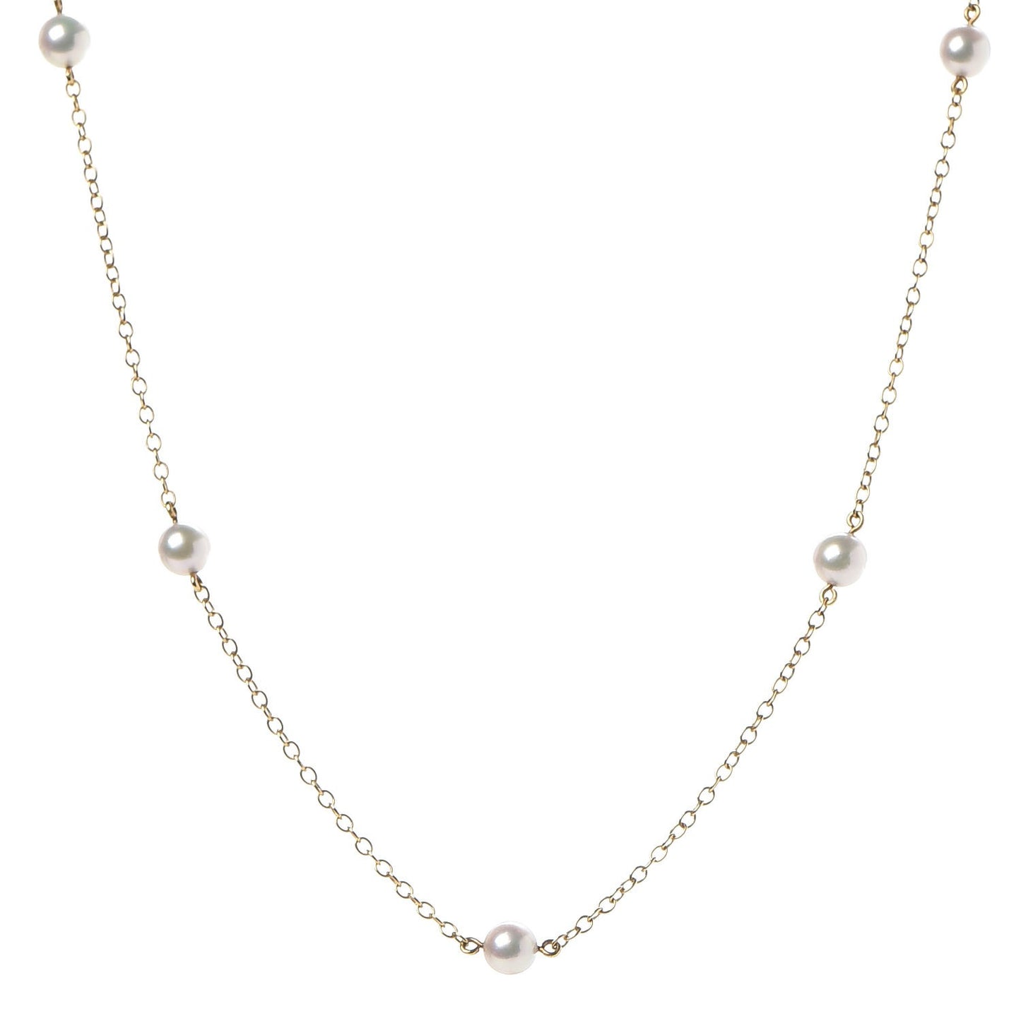 18K Yellow Gold 5-5.5mm Elsa Peretti Pearls By The Yard Necklace