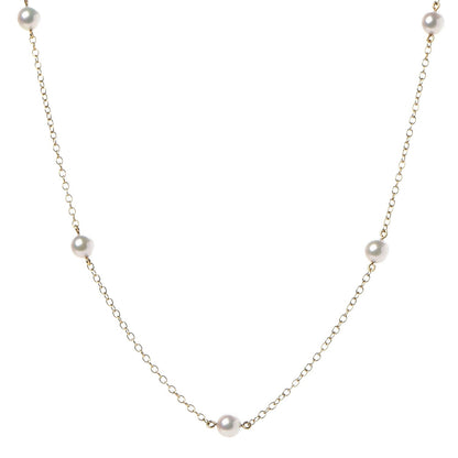 Tiffany 18K Yellow Gold 5-5.5mm Elsa Peretti Pearls By The Yard Necklace 1 of 6
