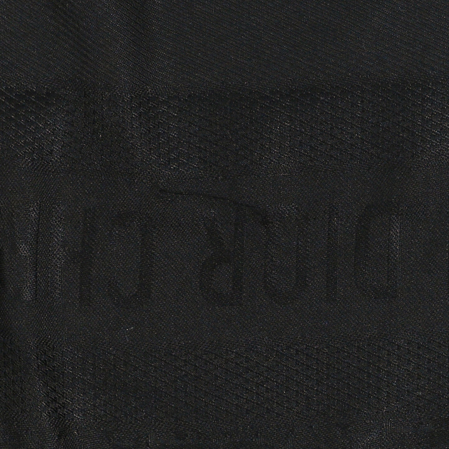 Wool Silk Oblique Shawl Black