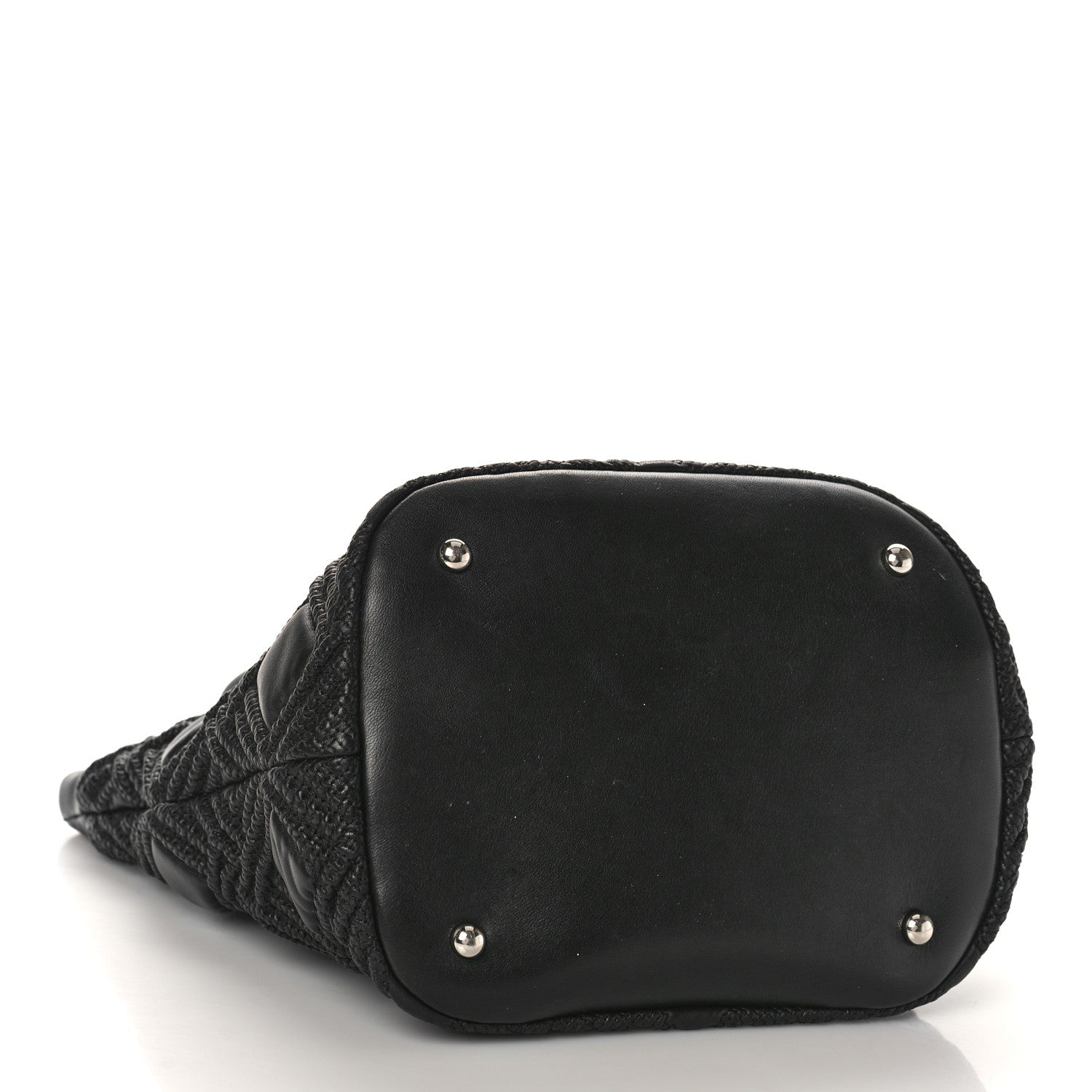 Chanel Lambskin Quilted Astrakan Drawstring Shoulder Bag Black 4 of 9