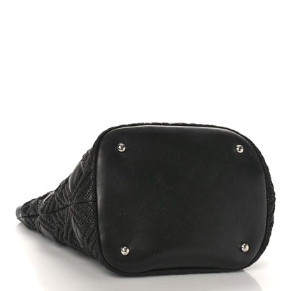 Chanel Lambskin Quilted Astrakan Drawstring Shoulder Bag Black 4 of 9