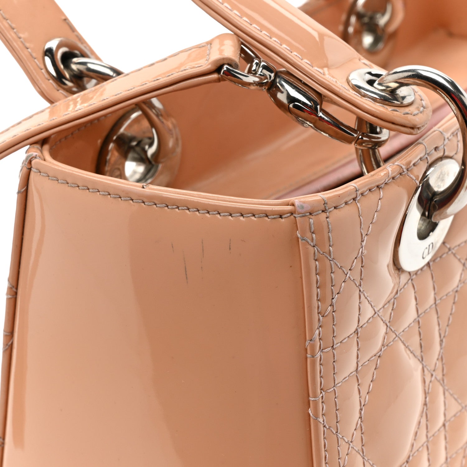 Christian Dior Patent Cannage Medium Lady Dior Rose Clair 22 of 22