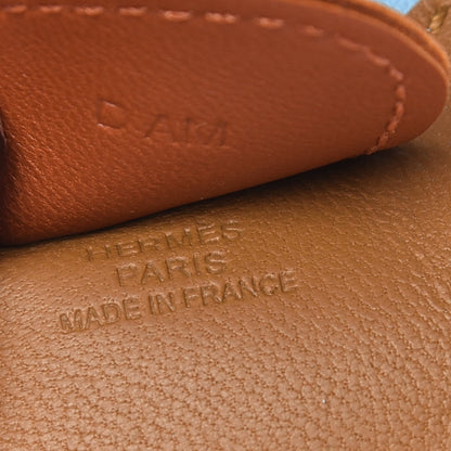 Hermes Milo Lambskin Grigri Rodeo Horse Bag Charm MM Kraft Celeste Pain D'Epice 3 of 5