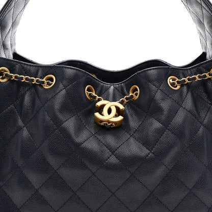Chanel Caviar Quilted Small Chanel 25 Handbag Dark Navy 8 of 10