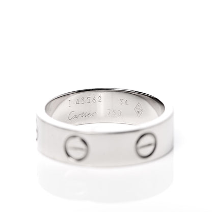 Cartier 18K White Gold 5.5mm LOVE Ring 54 6.75 4 of 4