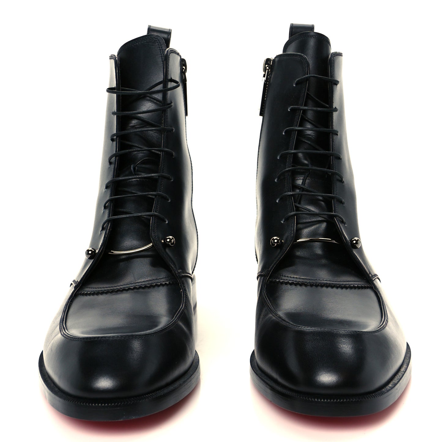 Patine Calfskin Mens Ajmone Flat Boots 43 Black