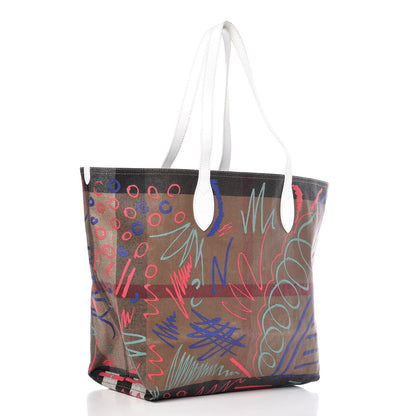 Burberry Coated Canvas Mega Check Sketchbook Large Reversible Doodle Tote White 4 of 12