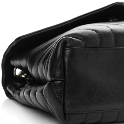 Saint Laurent Calfskin Y Quilted Monogram Medium Loulou Chain Satchel Black 8 of 9
