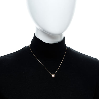 Chanel 18K Rose Gold Diamond Extrait de Camelia Pendant Necklace 2 of 8