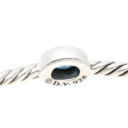 David Yurman Sterling Silver Blue Topaz 3mm Color Classics Four Station Bangle Bracelet 4 of 4