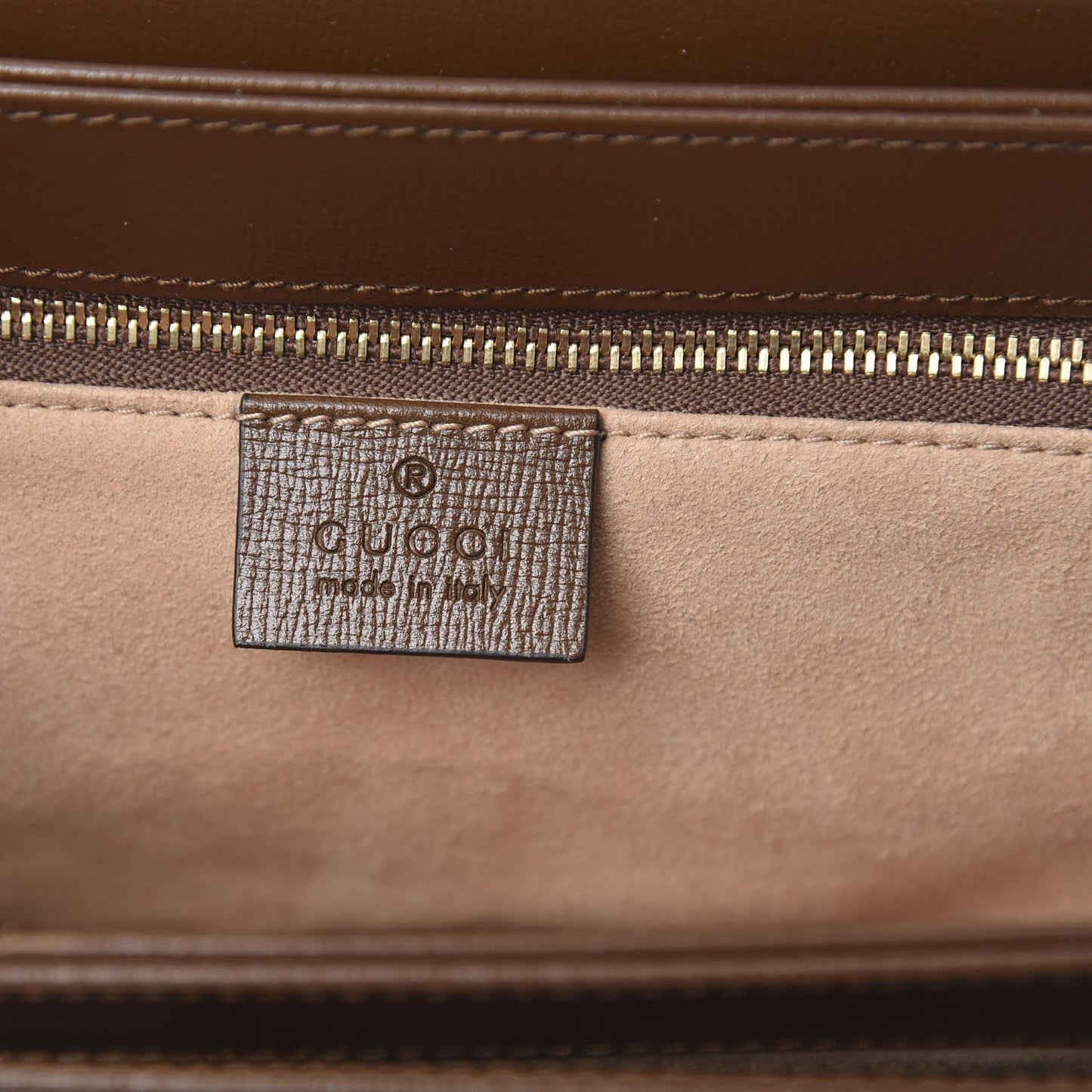 GG Supreme Monogram Horsebit 1955 Shoulder Bag Beige Brown Sugar