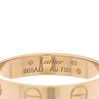 Cartier 18K Yellow Gold 3.5mm LOVE Wedding Band Ring 49 4.75 4 of 5