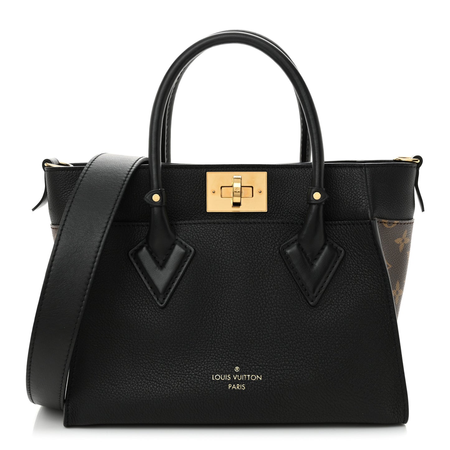 Calfskin Monogram On My Side PM Black