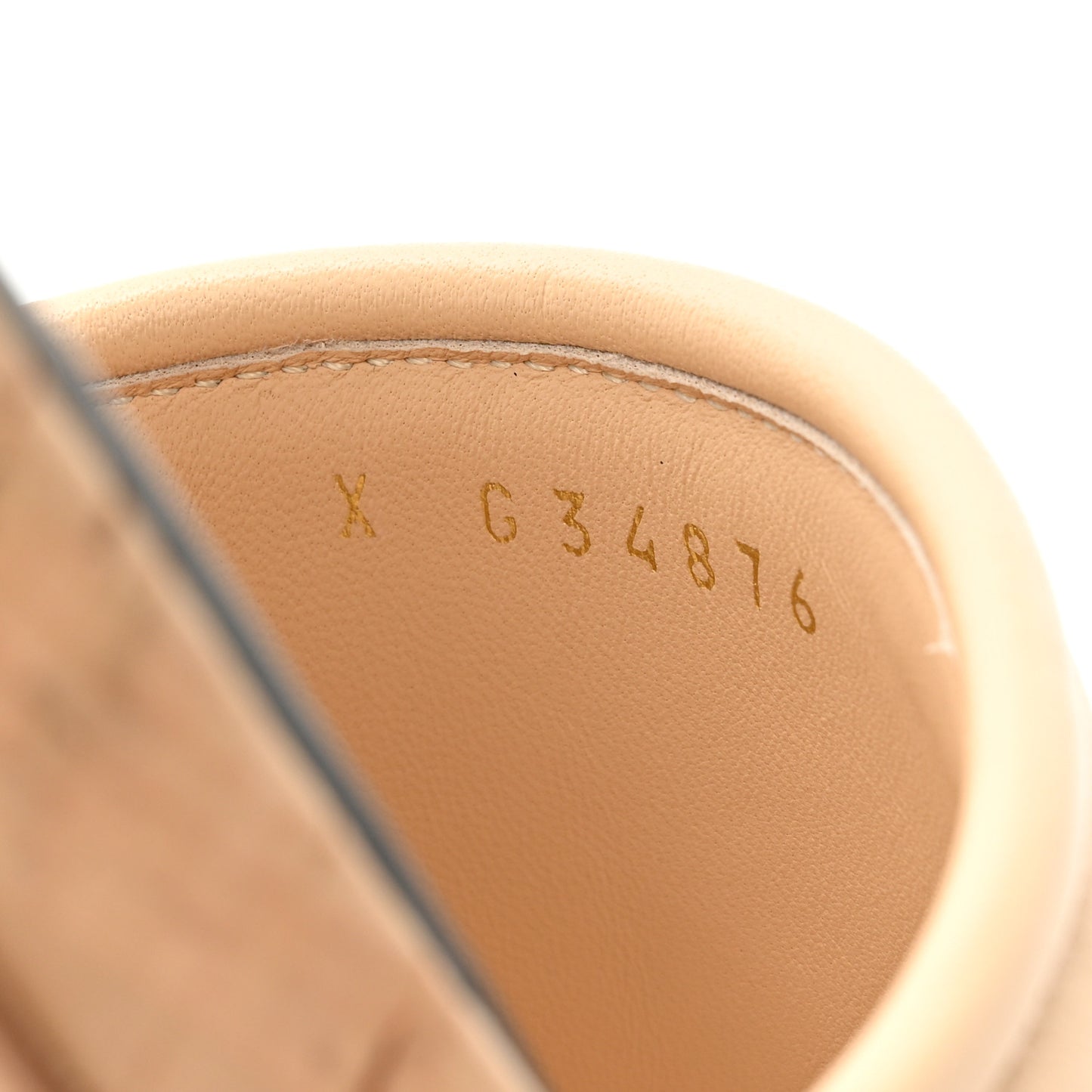 Calfskin Cork Logo Mule Sandal 39.5 Beige Black