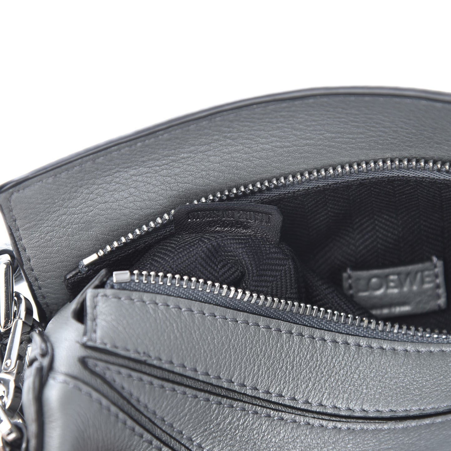 Calfskin Mini Puzzle Bag Gunmetal