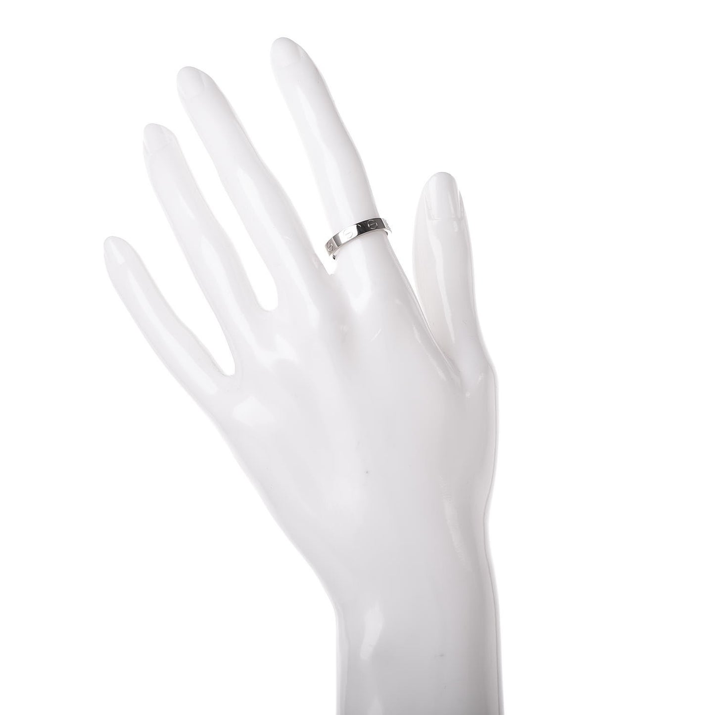 18K White Gold 3.5mm LOVE Wedding Band Ring 51 5.75