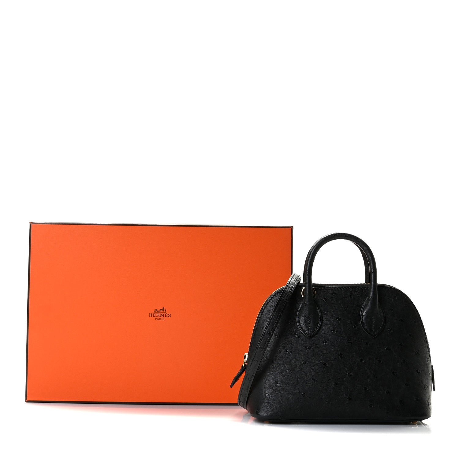 Hermes Ostrich Bolide Mini 1923 Black 10 of 10