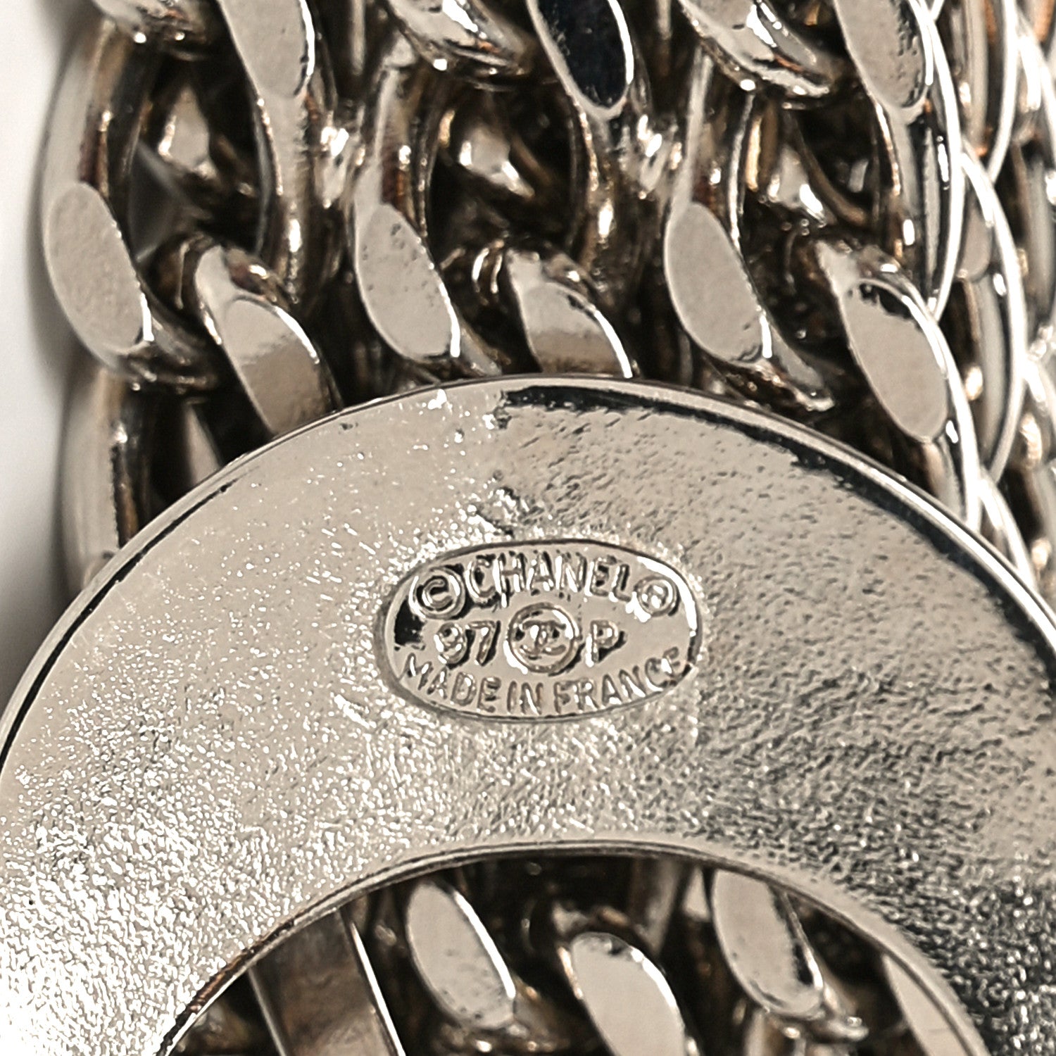 Chanel Metal Chain Link Belt Silver 3 of 3