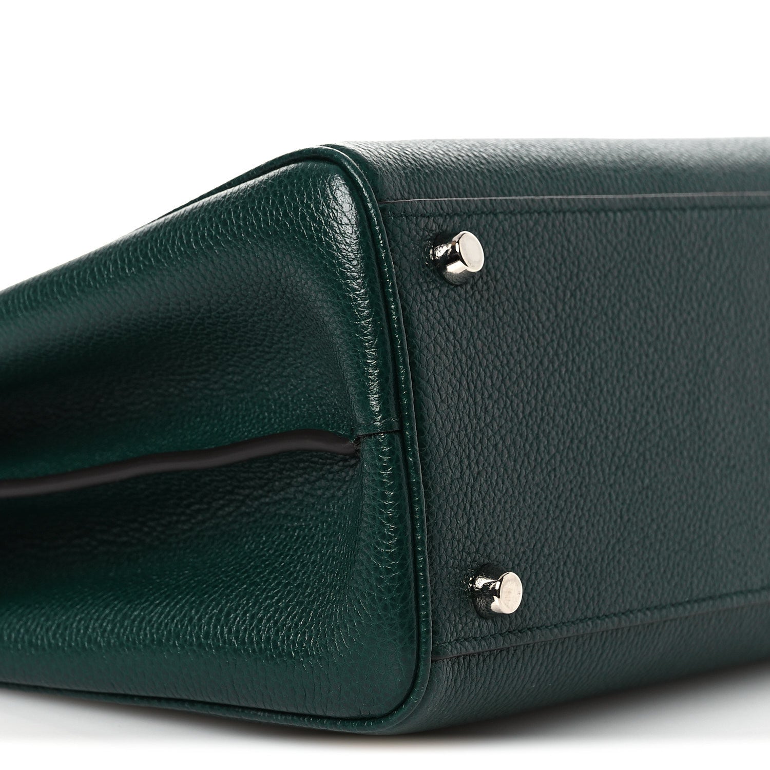 Gucci Grainy Calfskin Medium Zumi Top Handle Bag Vintage Green 10 of 16