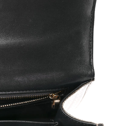 Christian Dior Metallic Patent Micro-Cannage Medium Diorama Flap Bag Silver 12 of 14