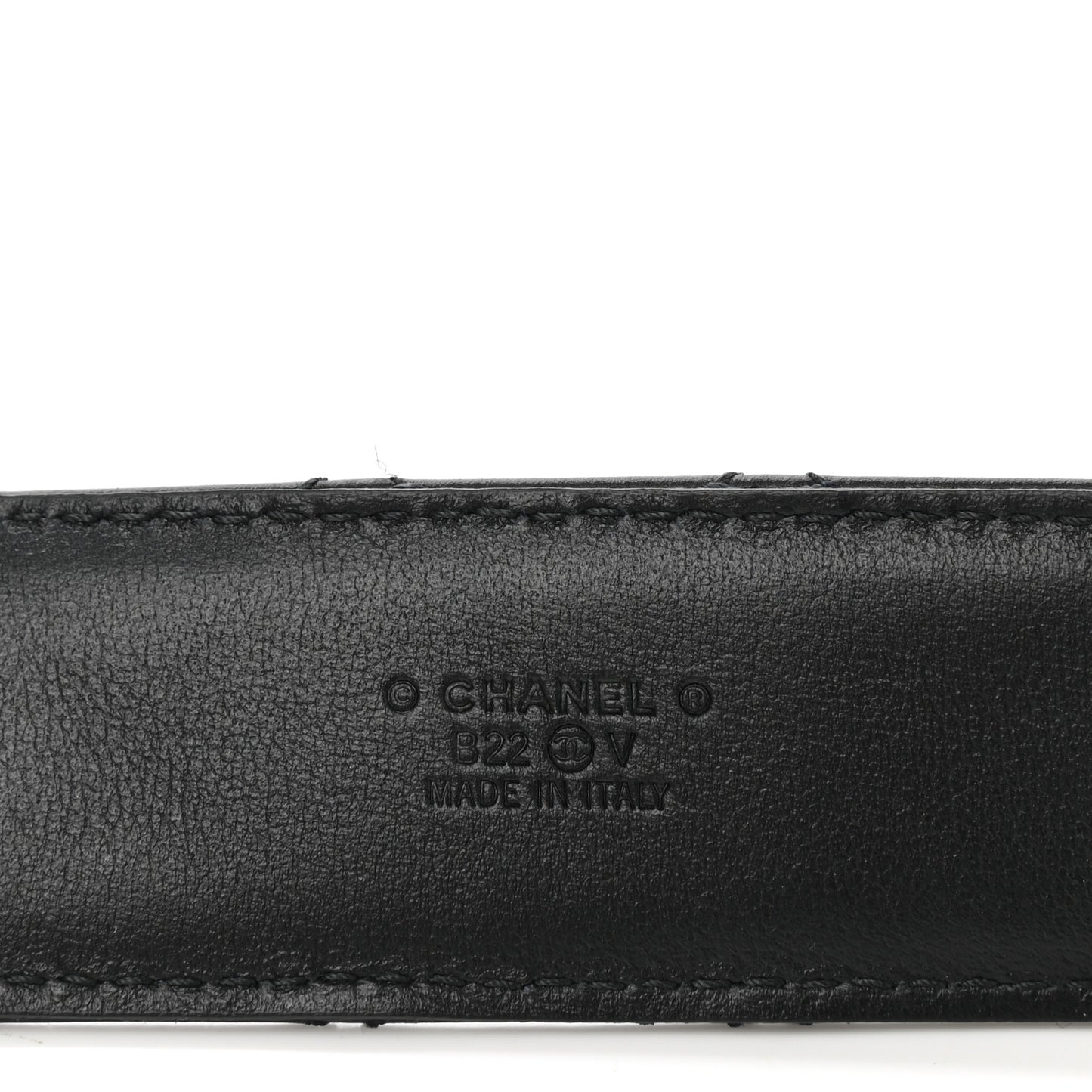 Calfskin Quilted CC Chain Belt 90 36 Black