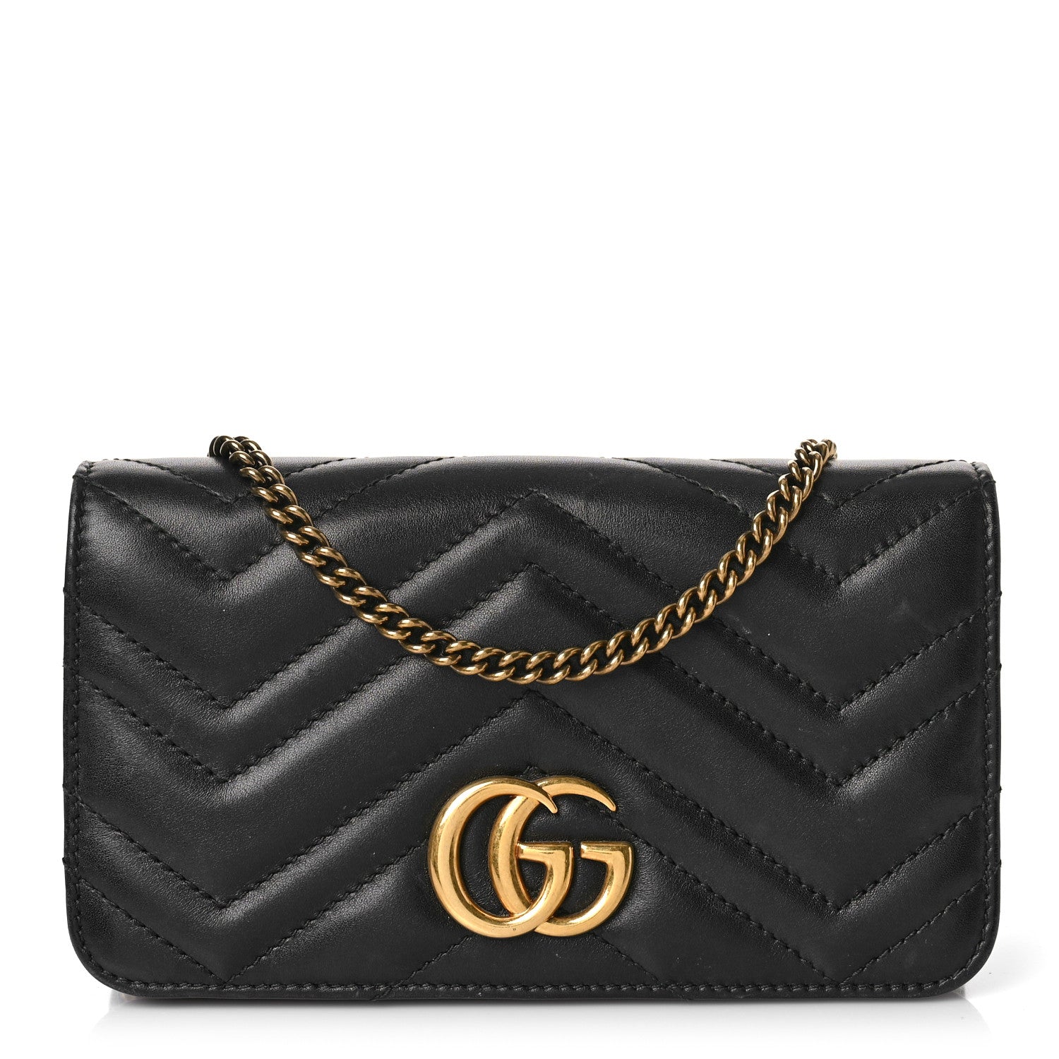 Gucci Calfskin Matelasse GG Marmont Mini Bag Black 1 of 10