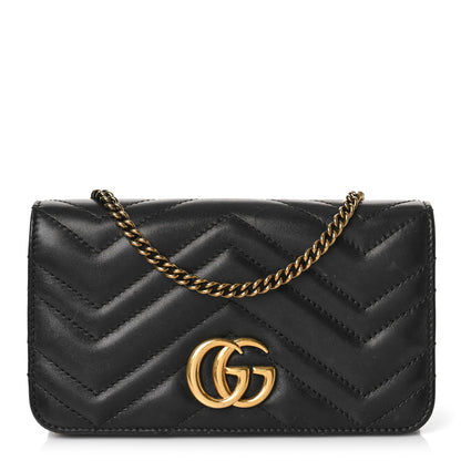 Gucci Calfskin Matelasse GG Marmont Mini Bag Black 1 of 10
