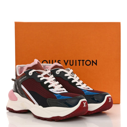 Louis Vuitton Mix Materials Suede Calfskin Run 55 Sneakers 41 Burgundy 10 of 10