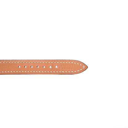 Hermes Swift Heure H Hour Watch PM Double Tour Strap Etoupe 3 of 5