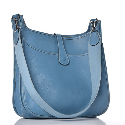 Hermes Togo Evelyne II GM Blue Jean 3 of 9