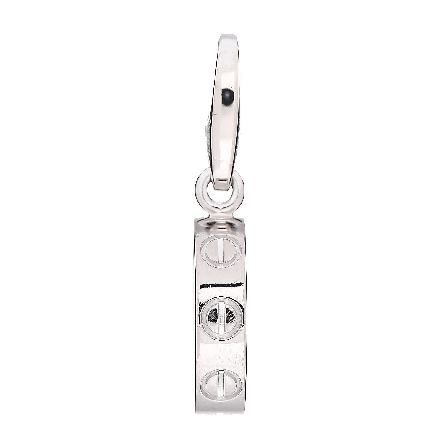 Cartier 18K White Gold LOVE Ring Charm 1 of 3