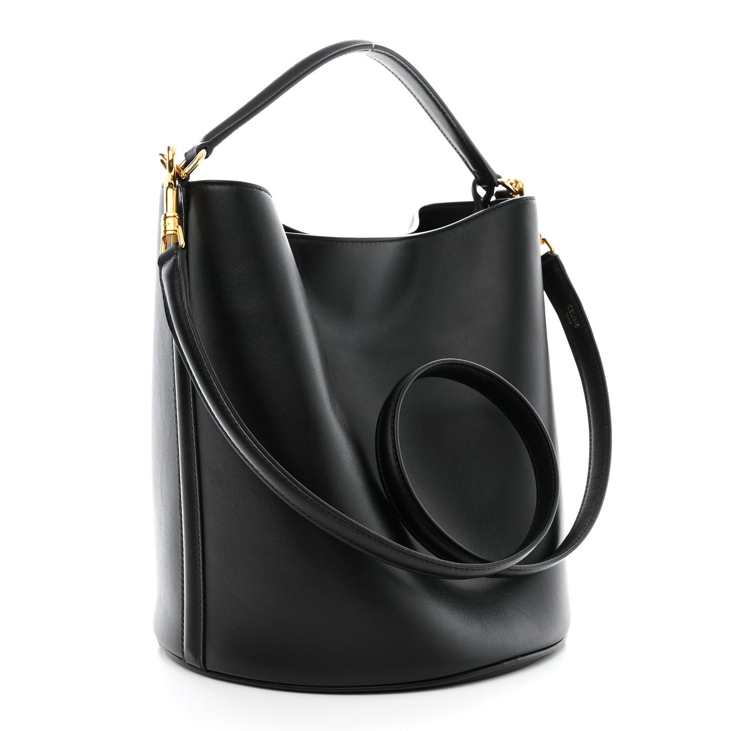 Smooth Calfskin Bucket 16 Bag Black