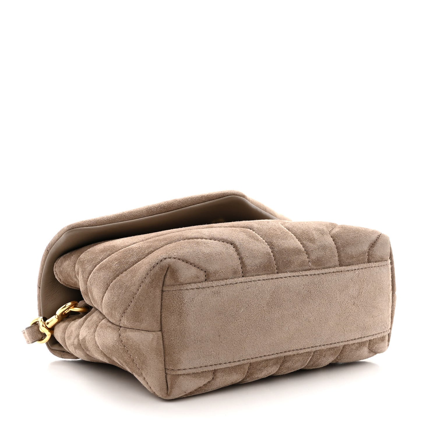 Suede Toy Loulou Shoulder Bag Taupe