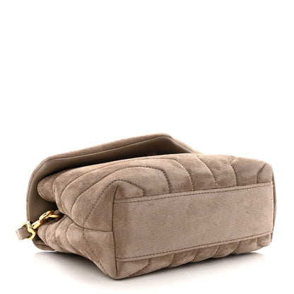 Saint Laurent Suede Toy Loulou Shoulder Bag Taupe 4 of 11