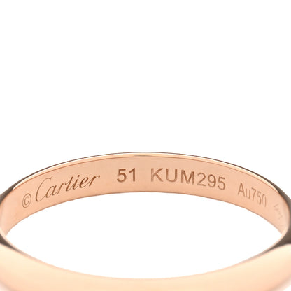 Cartier 18K Pink Gold 2.5mm 1895 Wedding Band Ring 51 5.75 4 of 4