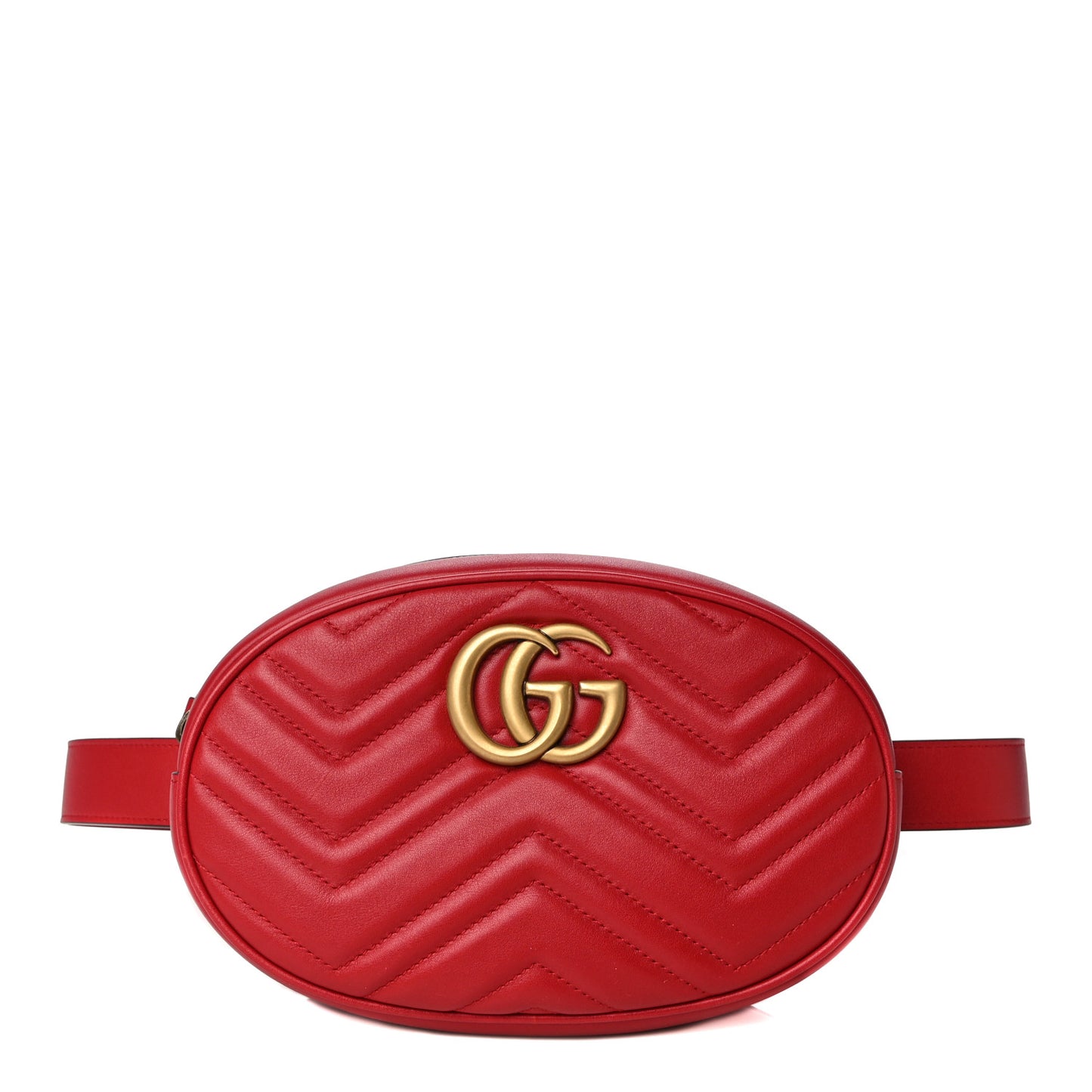 Calfskin Matelasse GG Marmont Belt Bag 75 30 Hibiscus Red