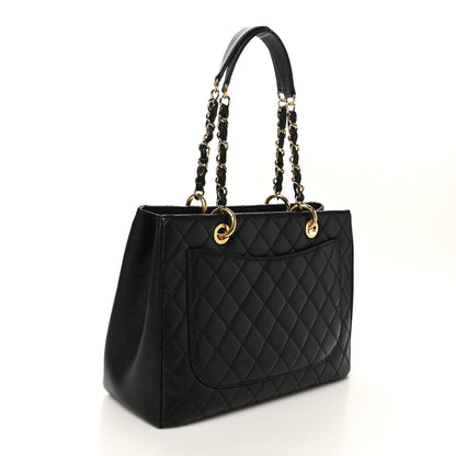 Chanel Caviar Quilted Grand Shopping Tote GST Black 3 of 11