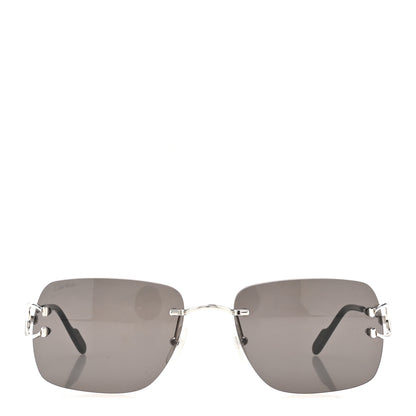 Cartier Metal Rimless C Decor Sunglasses CT0330S Silver 2 of 8