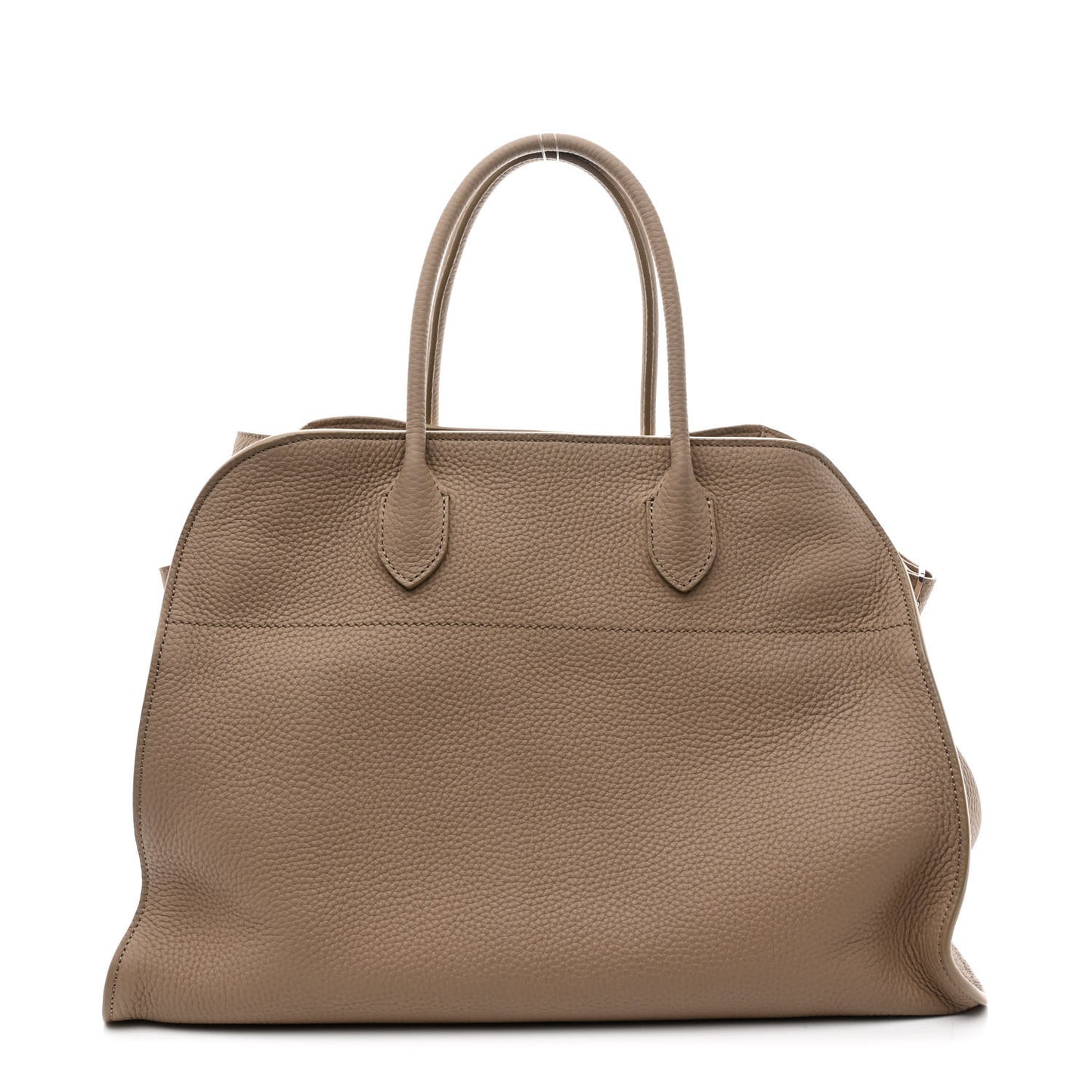 Matte Grained Calfskin Soft Margaux 15 Dark Taupe