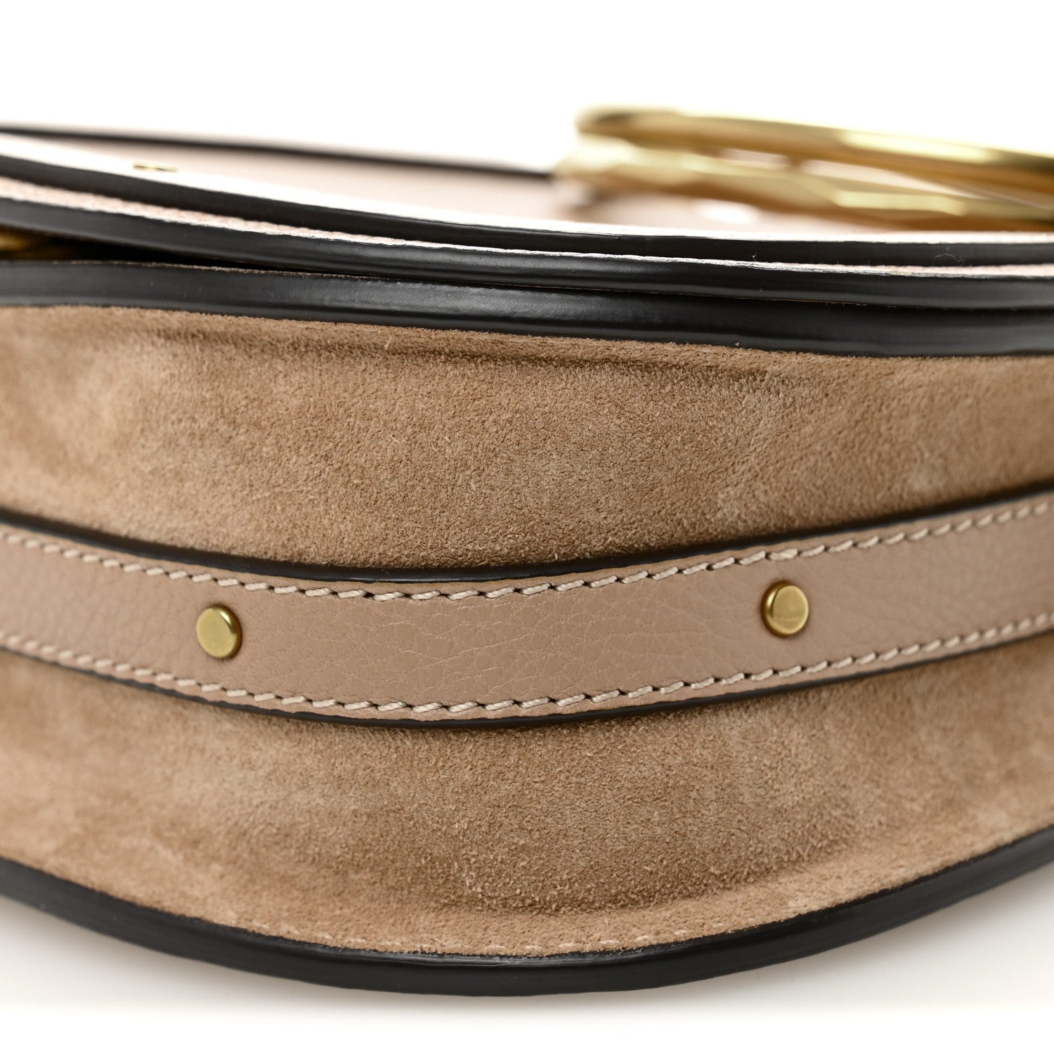Chloe Calfskin Suede Small Nile Bracelet Bag Biscotti Beige 10 of 11
