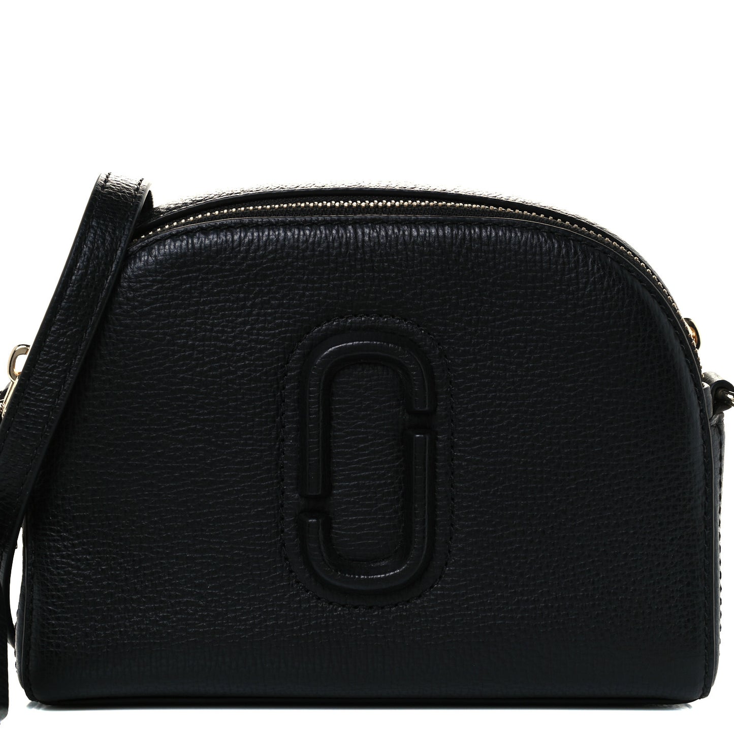 Calfskin Shutter Camera Crossbody Bag Black