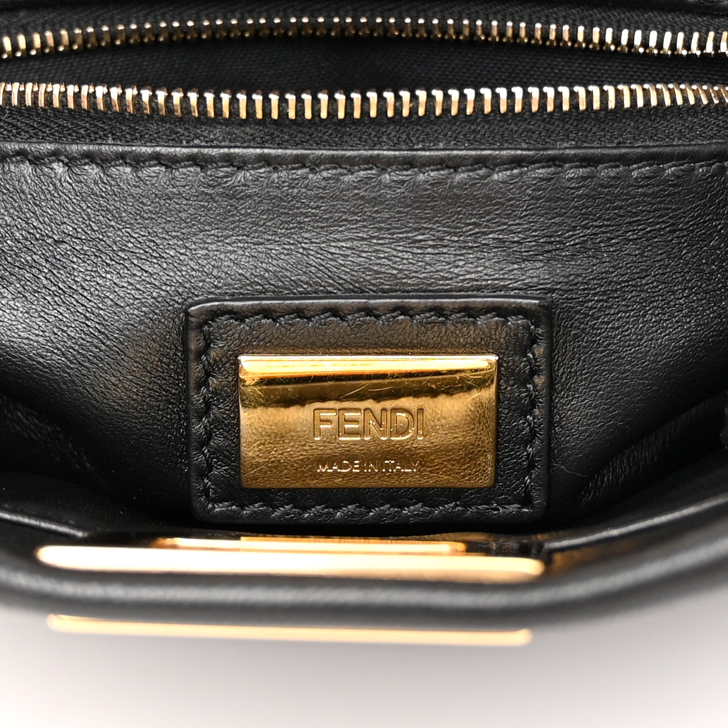 Fendi Nappa Mini Peekaboo Iconic Satchel Black 7 of 12