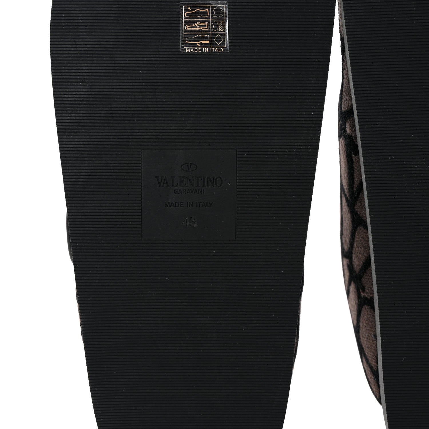 Valentino Garavani Toile Iconographe Vlogo Mens Double Strap Slide Sandals 43 Fondant Black 7 of 10